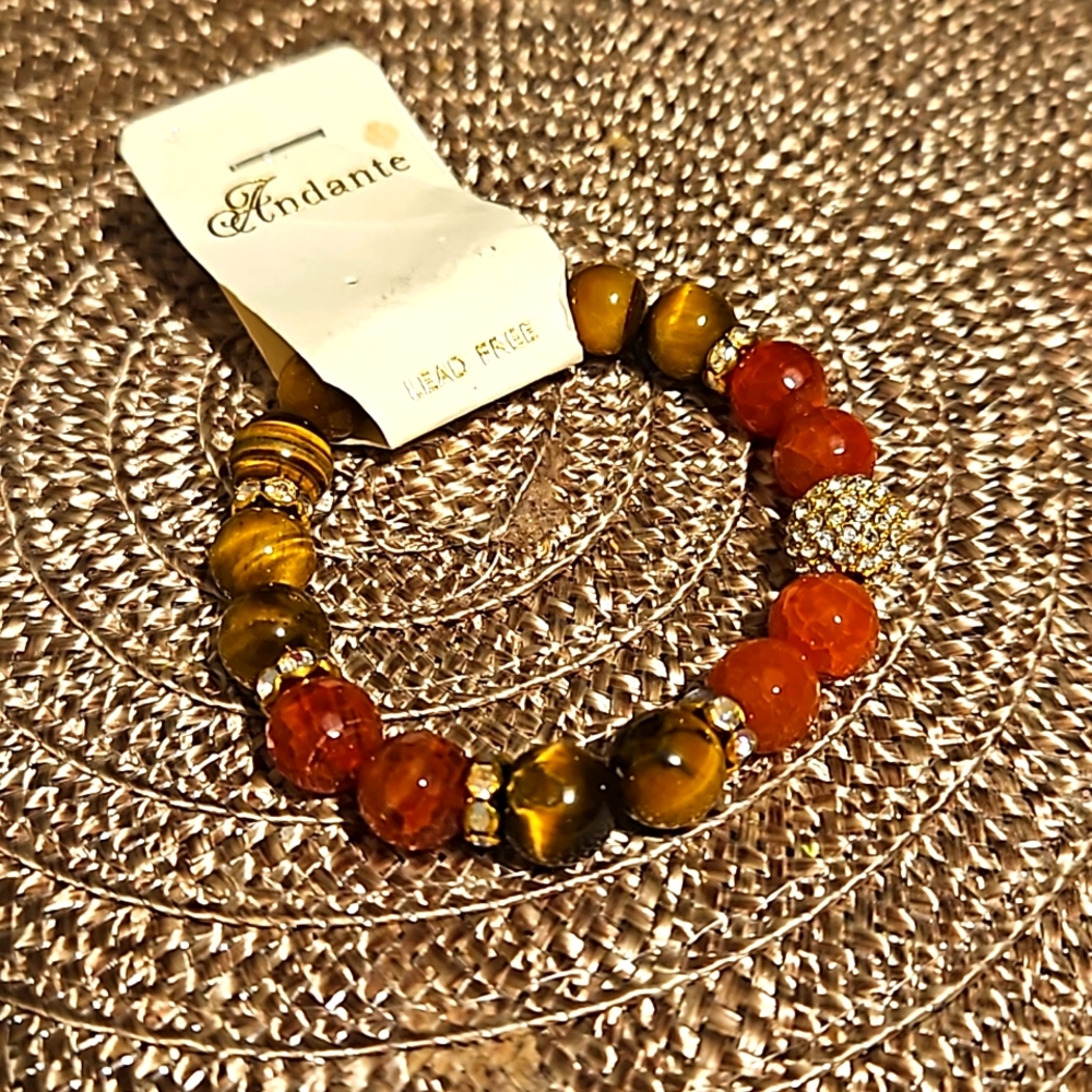 Andante Tan Stretch Bracelet